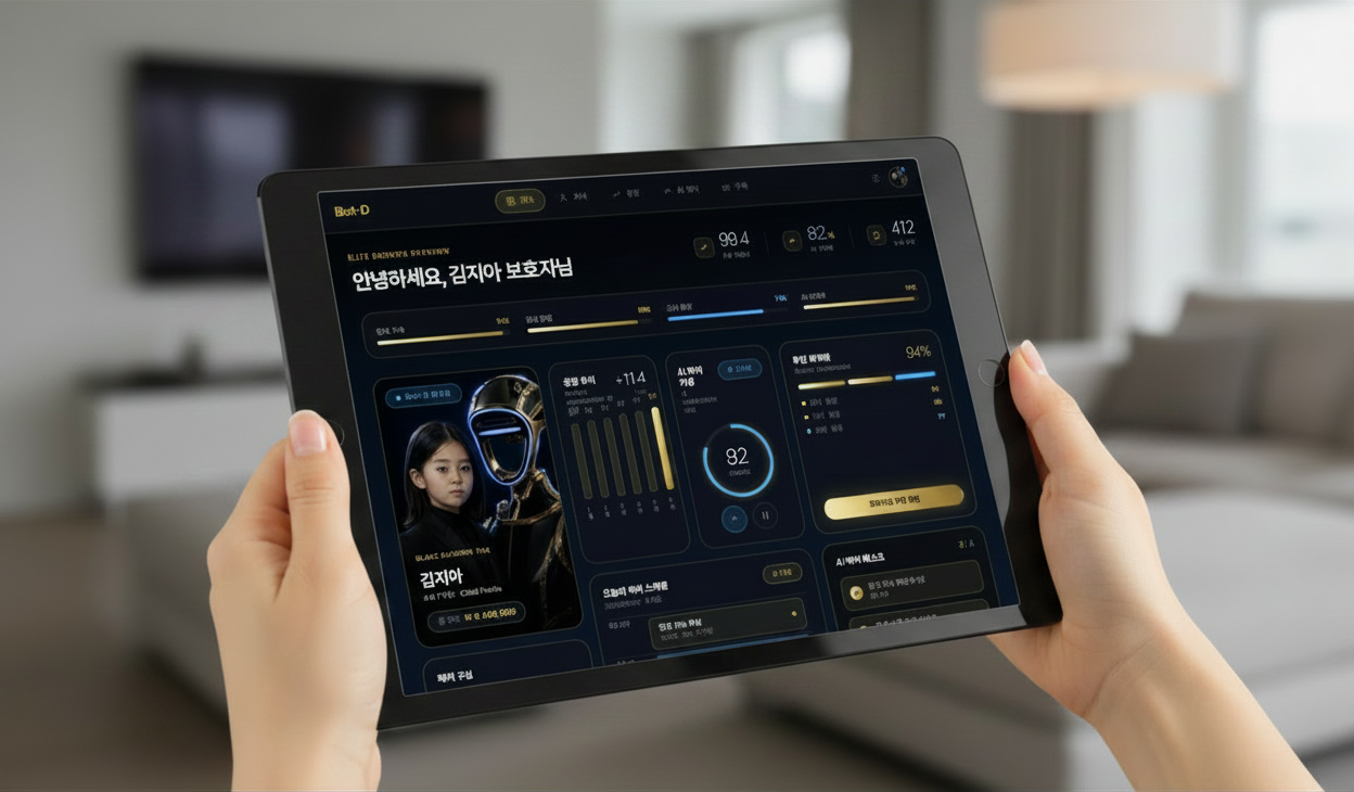 iBot-PRESTIGE dashboard iPad dark